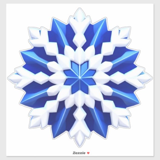 Detailed White Snowflake Design シール (シート)