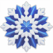 Detailed White Snowflake Design シール (正面)