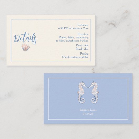 details エンクロージャーカード (正面/裏面)