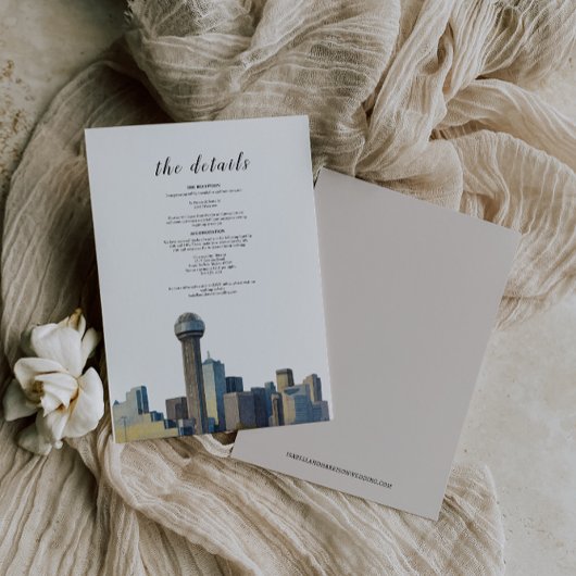 Details Card- Dallas Texas 招待状