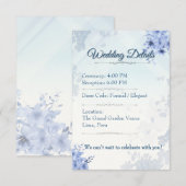 Details Card Elegant Wedding Card editable エンクロージャーカード (正面/裏面)