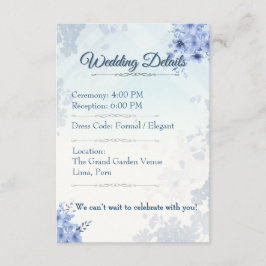 Details Card Elegant Wedding Card editable エンクロージャーカード