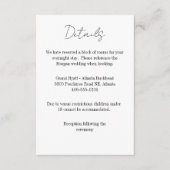 Details Card for any wedding 出欠カード (正面)