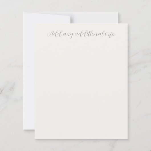 Details Card Minimalist wedding (裏面)