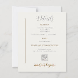 Details Card Minimalist wedding