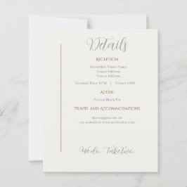 Details Card We do Take Two Second wedding