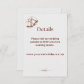 Details Enclosure Pink Wedding Bells Invitation エンクロージャーカード (正面/裏面)