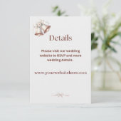 Details Enclosure Pink Wedding Bells Invitation エンクロージャーカード (スタンド正面)