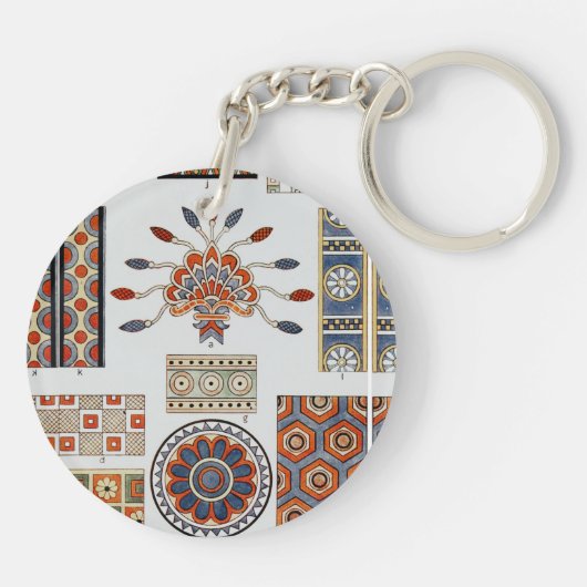 Details Of Decoration Ancient Assyrian Costume  キーホルダー (裏面)