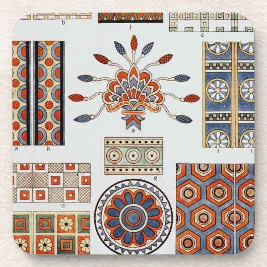 Details Of Decoration Ancient Assyrian Costume  コースター (正面)