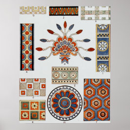 Details Of Decoration Ancient Assyrian Costume  ポスター