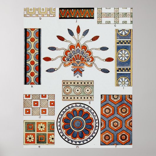 Details Of Decoration Ancient Assyrian Costume  ポスター (正面)