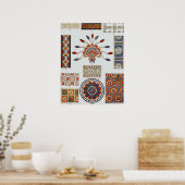 Details Of Decoration Ancient Assyrian Costume  ポスター (キッチン)