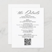 Details & QR Code Wedding Enclosure Cards (正面/裏面)