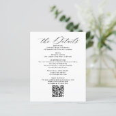 Details & QR Code Wedding Enclosure Cards (スタンド正面)