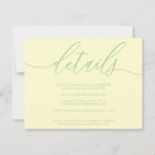 Details Signature Simple Pistachio & Cream 出欠カード (正面)