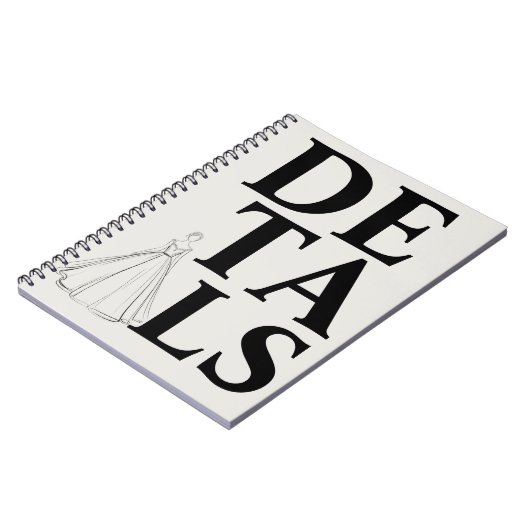 "DETAILS" Typography | Modern & Confident Wedding ノートブック (左側)