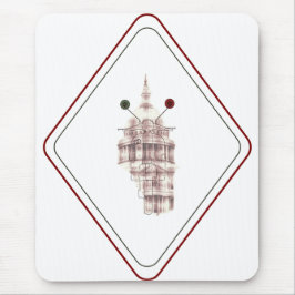 Detalhista Preto Catedral e Vespa Nostálgica マウスパッド