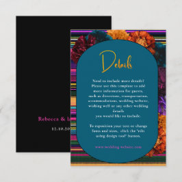 Detalles de boda con flores mexican Detalles de tu エンクロージャーカード