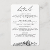 Detalles de boda en Atlanta, vertical pequeño エンクロージャーカード (正面)