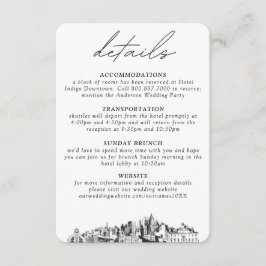 Detalles de boda en Atlanta, vertical pequeño エンクロージャーカード