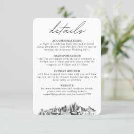 Detalles de boda en Atlanta, vertical pequeño エンクロージャーカード