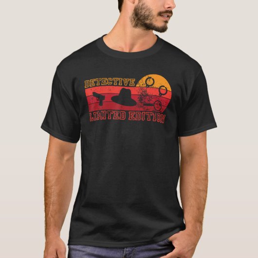 Detective  Adition Retro Spy Investigator Job Desi Tシャツ (正面)