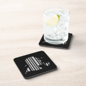 DETECTIVE BAR CODE パイプ喫煙バーコードパターン コースター (右側)
