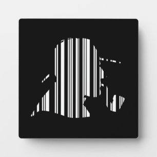 DETECTIVE BAR CODE パイプ喫煙バーコードパターン フォトプラーク