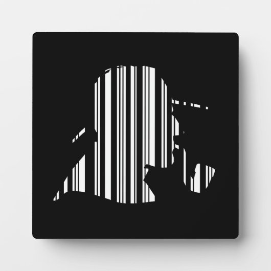 DETECTIVE BAR CODE パイプ喫煙バーコードパターン フォトプラーク (正面)