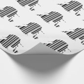 DETECTIVE BAR CODE パイプ喫煙バーコードパターン ラッピングペーパー (角)