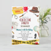Detective birthday Party Invitation  招待状 (スタンド正面)
