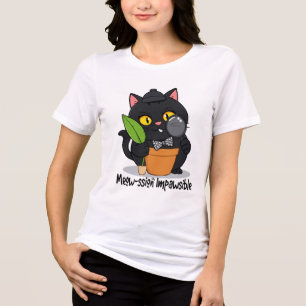 Detective Cat - Mew-Sion おもしろい Unpossible Cat トライブレンドTシャツ