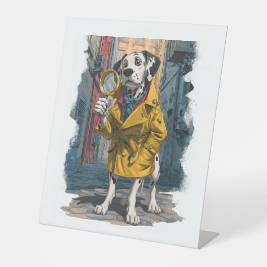 Detective Dalmatian - Crime Solver Dog 台座サイン (正面)