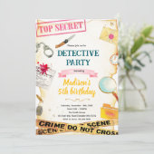 Detective girl party invitation  招待状 (スタンド正面)