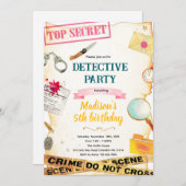 Detective girl party invitation  招待状 (正面/裏面)