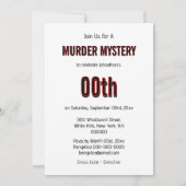 Detective Murder Mystery Invitation DIY 招待状 (裏面)