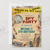 Detective Mystery Birthday Invitation 招待状 (正面)