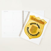 Detective Official Badge Mystery Investigator プランナー手帳 (ディスプレー)