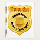 Detective Official Badge Mystery Investigator プランナー手帳 (正面)