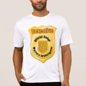 Detective Official Badge Mystery Investigator Tシャツ (正面)
