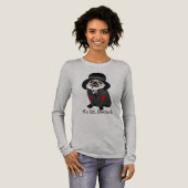 Detective Sherlock Pug Dog Lover Hobo  トライブレンドＴシャツ (正面全体)