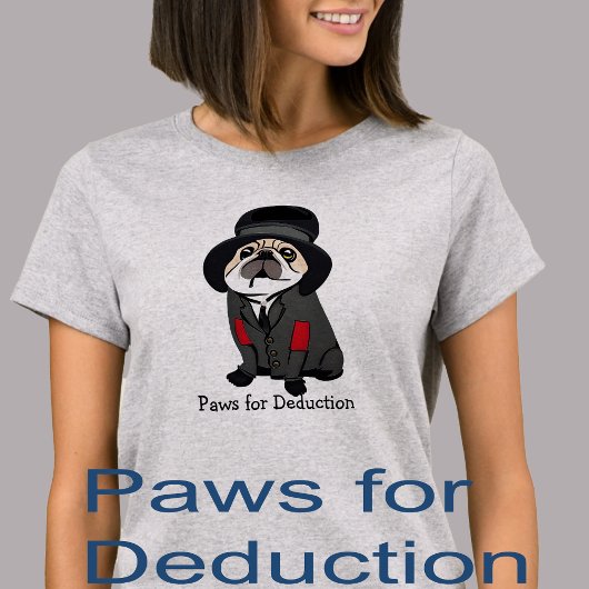 Detective Sherlock Pug Dog Lover Hobo Tシャツ