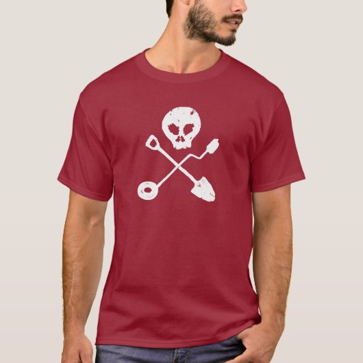 Detectorist Skull - Sondengänger Schädel Tシャツ (正面)