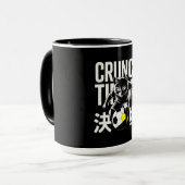 Determined Kawaii Soccer Cat Mug - Japanese Kanji マグカップ (正面左)