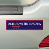 Dethrone His MAGAsty Bumper Sticker バンパーステッカー (車上)