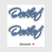 Detlef Name blue Aufkleber Sticker Stickerset シール (シート)