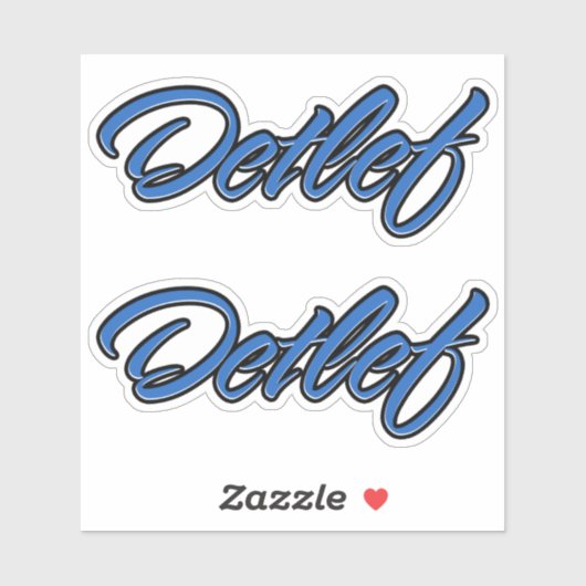 Detlef Name blue Aufkleber Sticker Stickerset シール (シート)