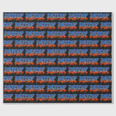 Detlev Vorname Name Graffiti blue orange ラッピングペーパー (フラット)
