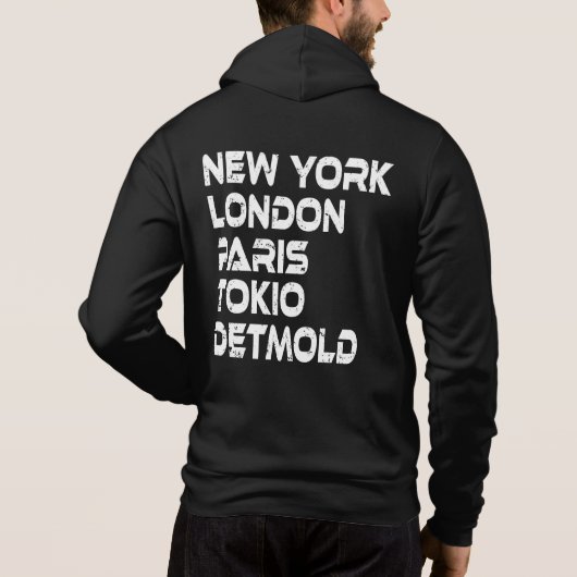 Detmold NY London Tokio Paris Hoddie パーカ (裏面)